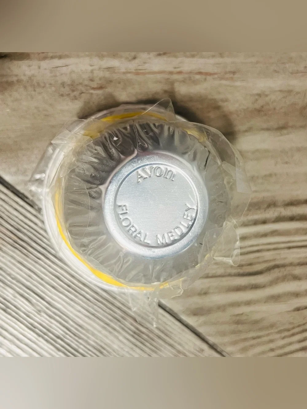Avon x Fostoria Crystal Candle Holder with Floral Medley Candle Insert